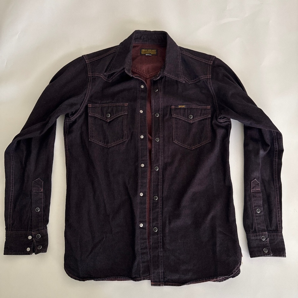Iron Heart Burgundy Western Shirt, limited edition